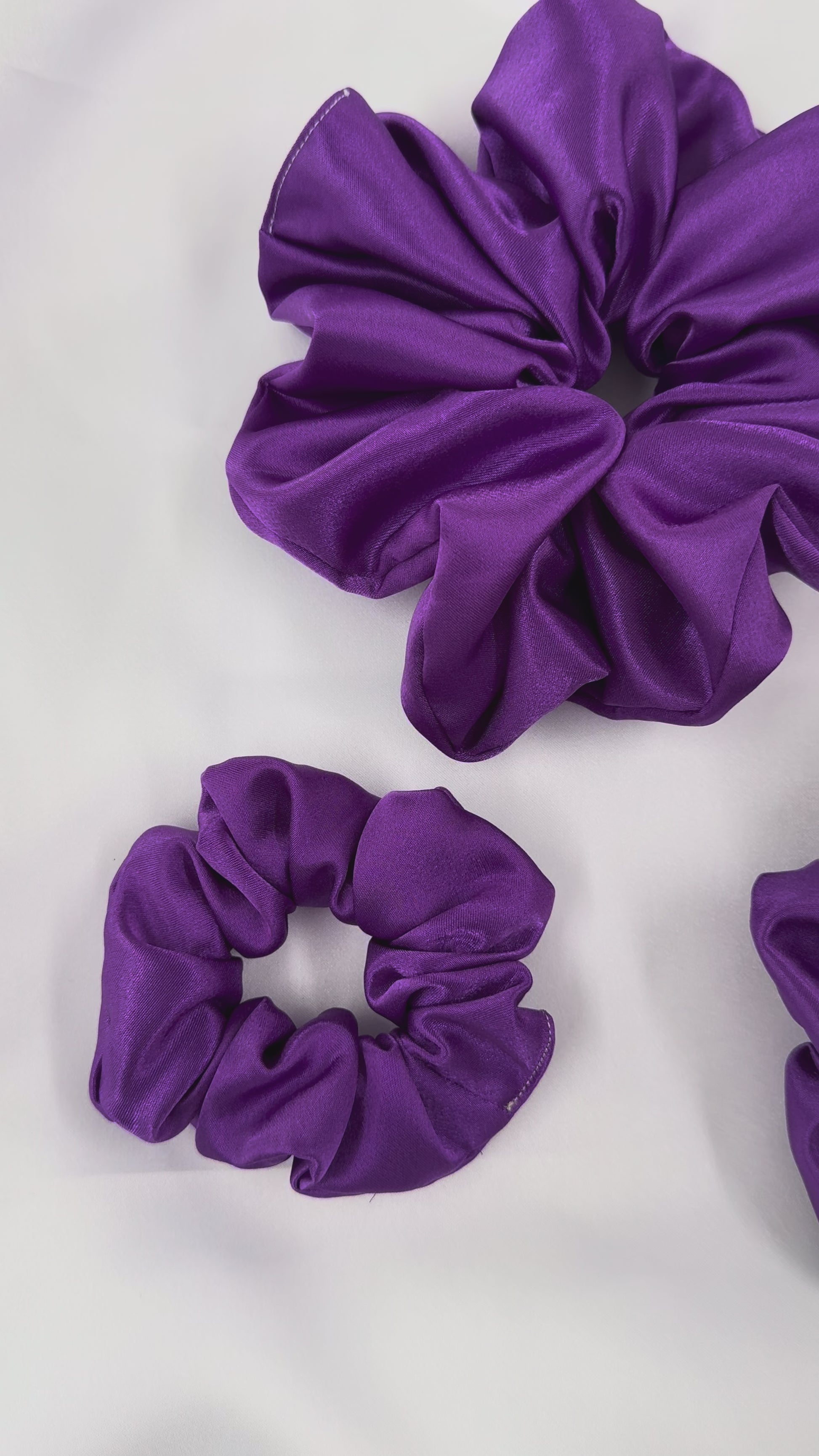Royal Lavender Satin Scrunchie