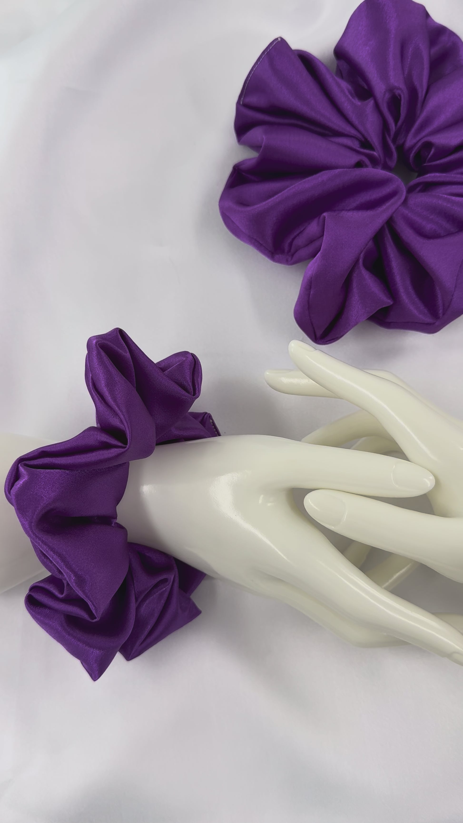 Royal Lavender Satin Scrunchie