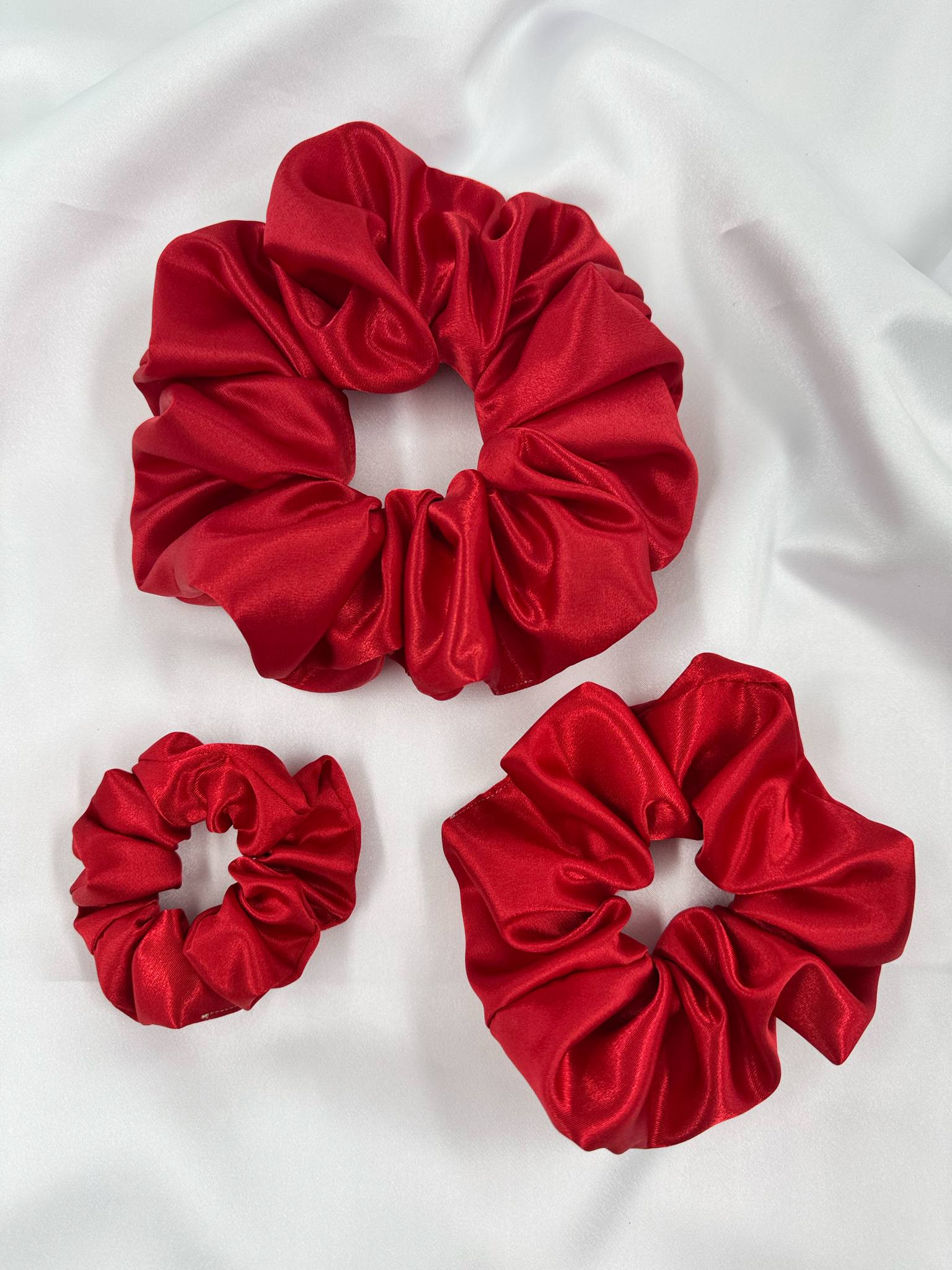 Red Satin Scrunchie