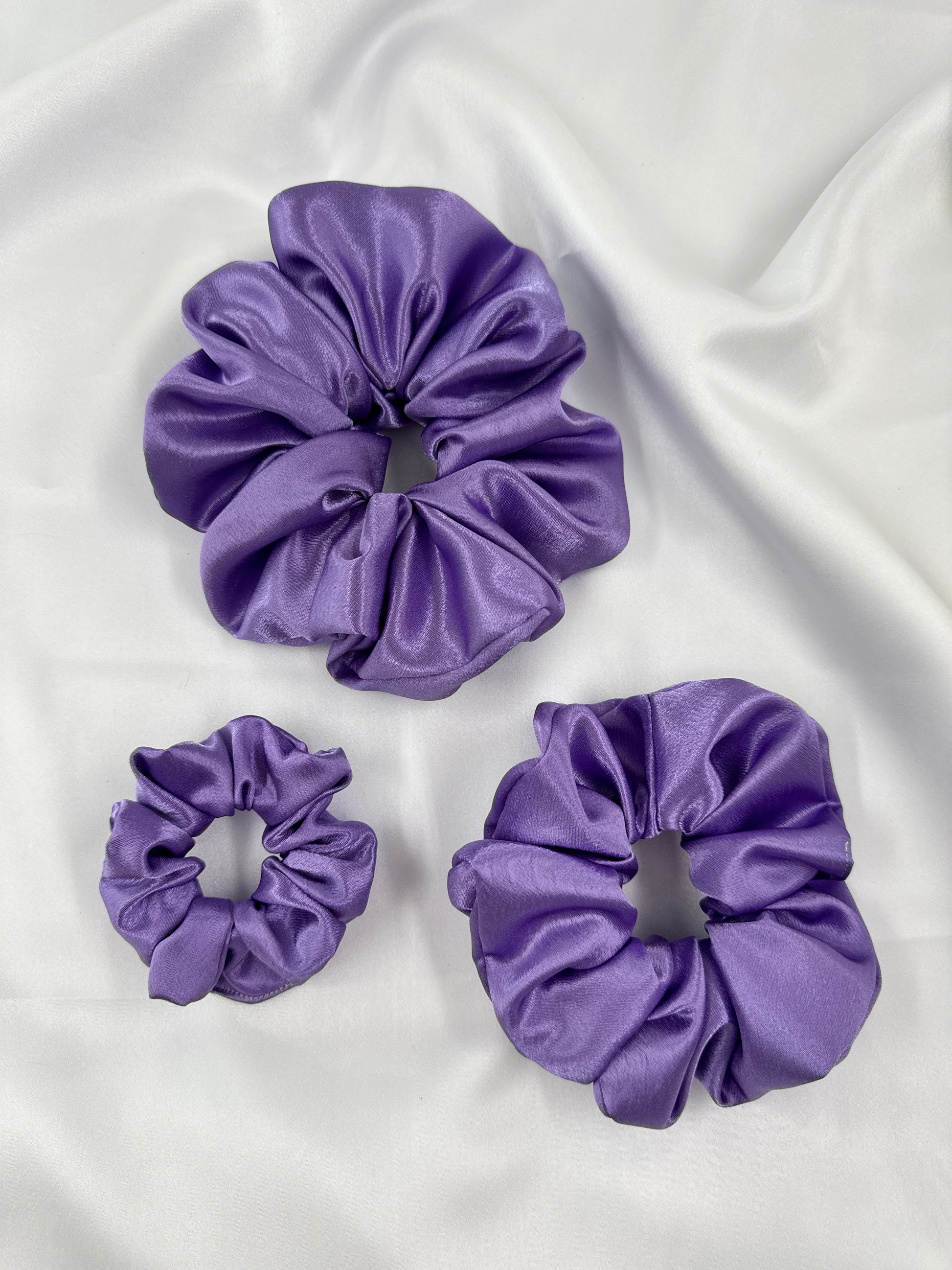 Lilac Satin Scrunchie