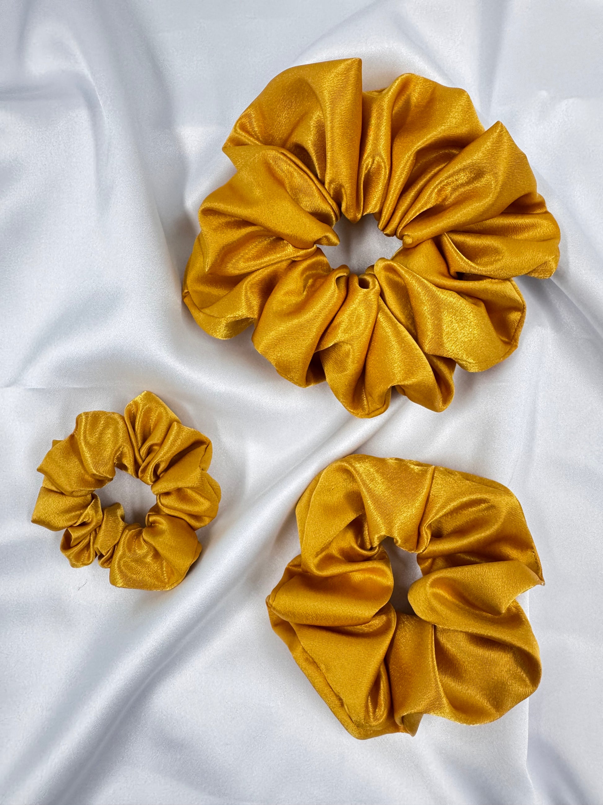 Gold Satin Scrunchie