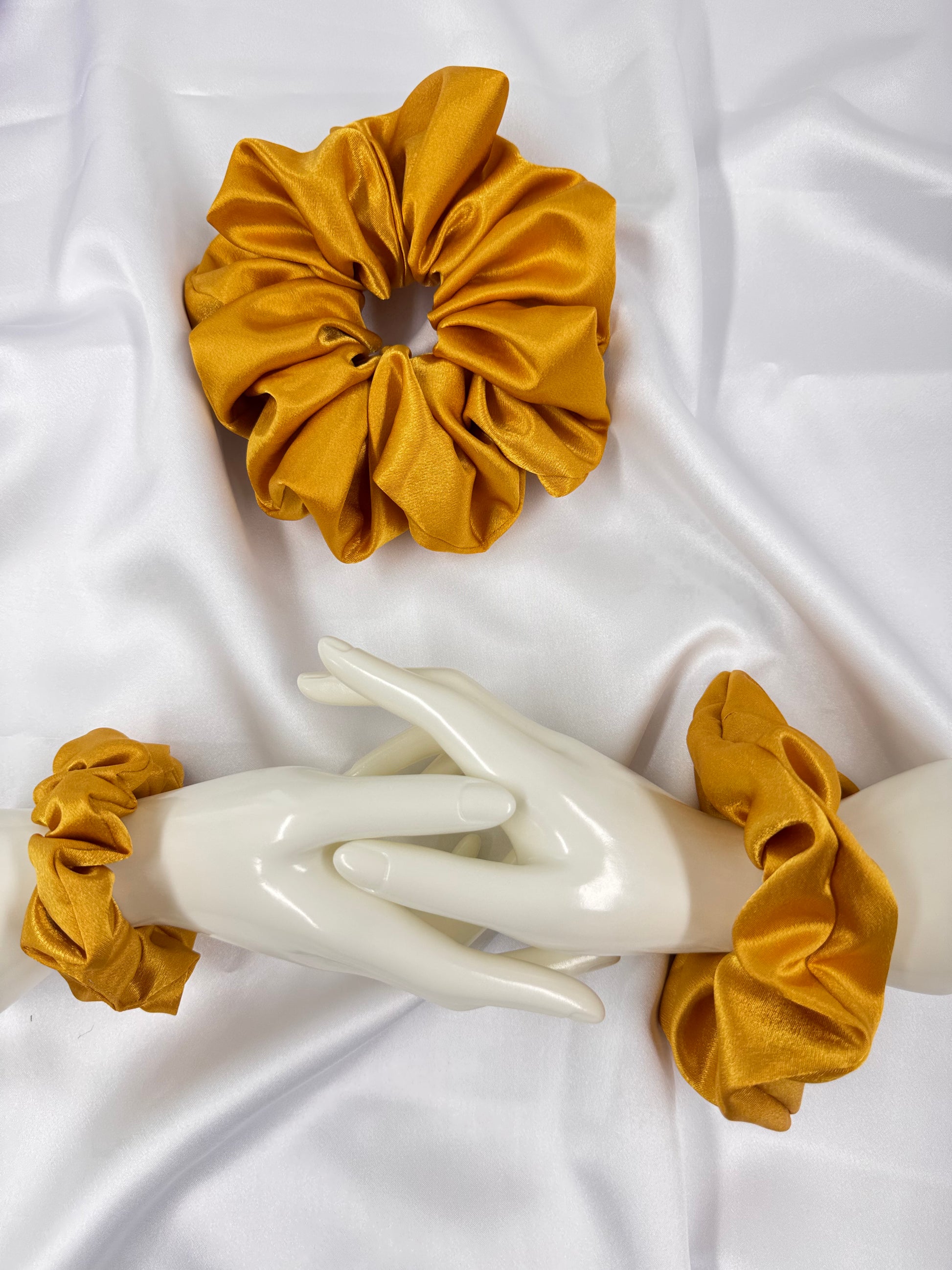 Gold Satin Scrunchie