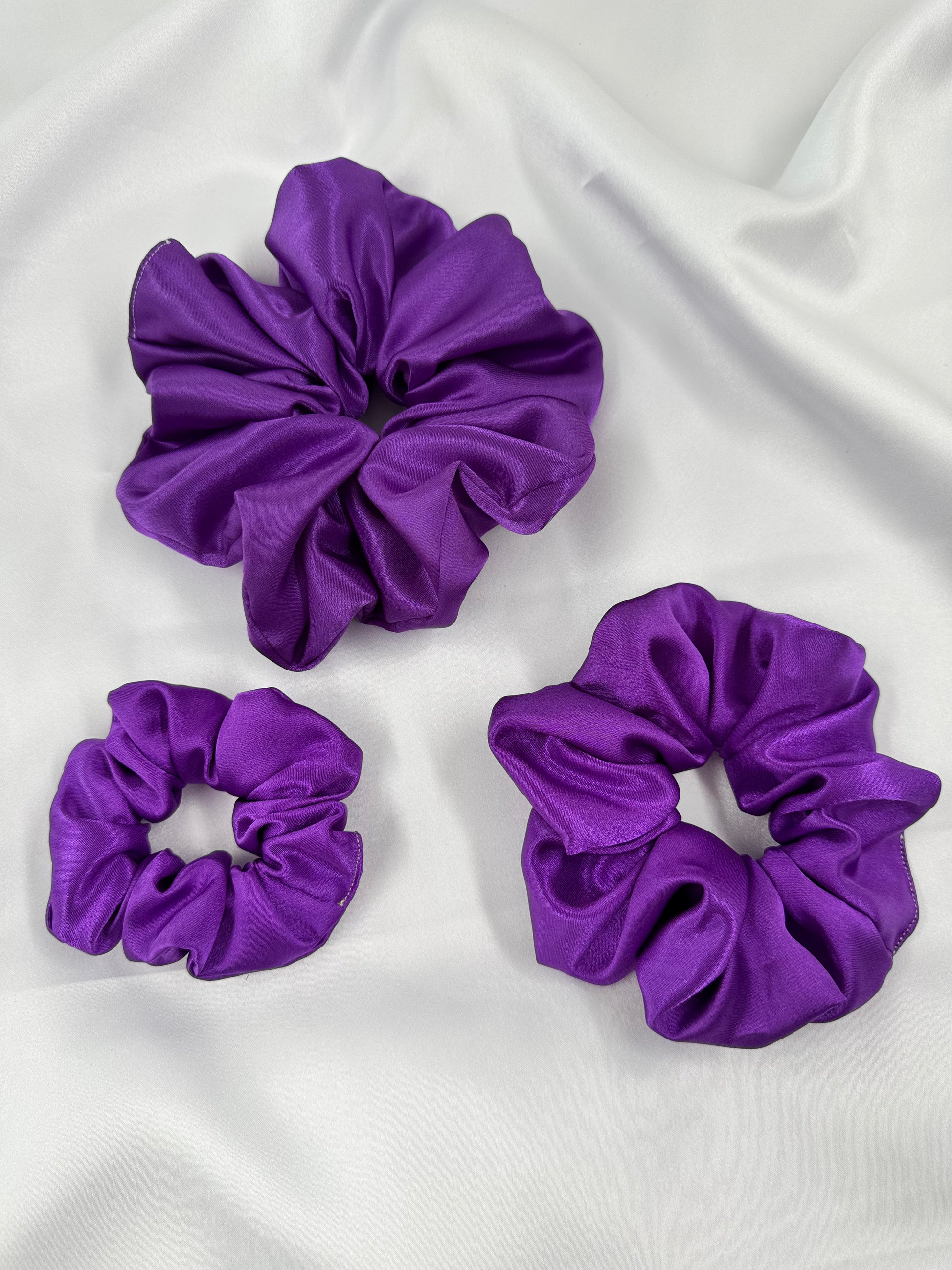 Royal Lavender Satin Scrunchie