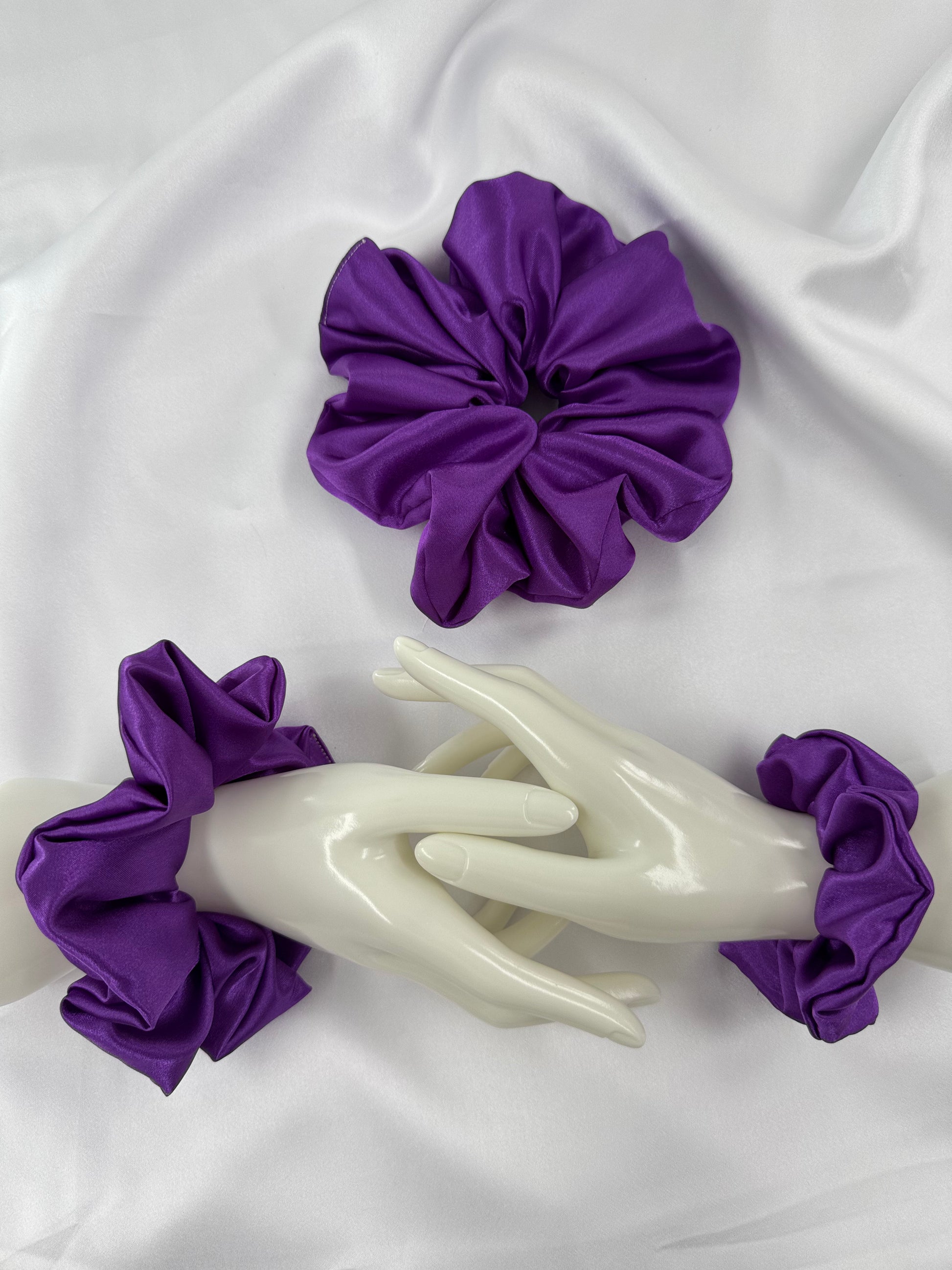 Royal Lavender Satin Scrunchie